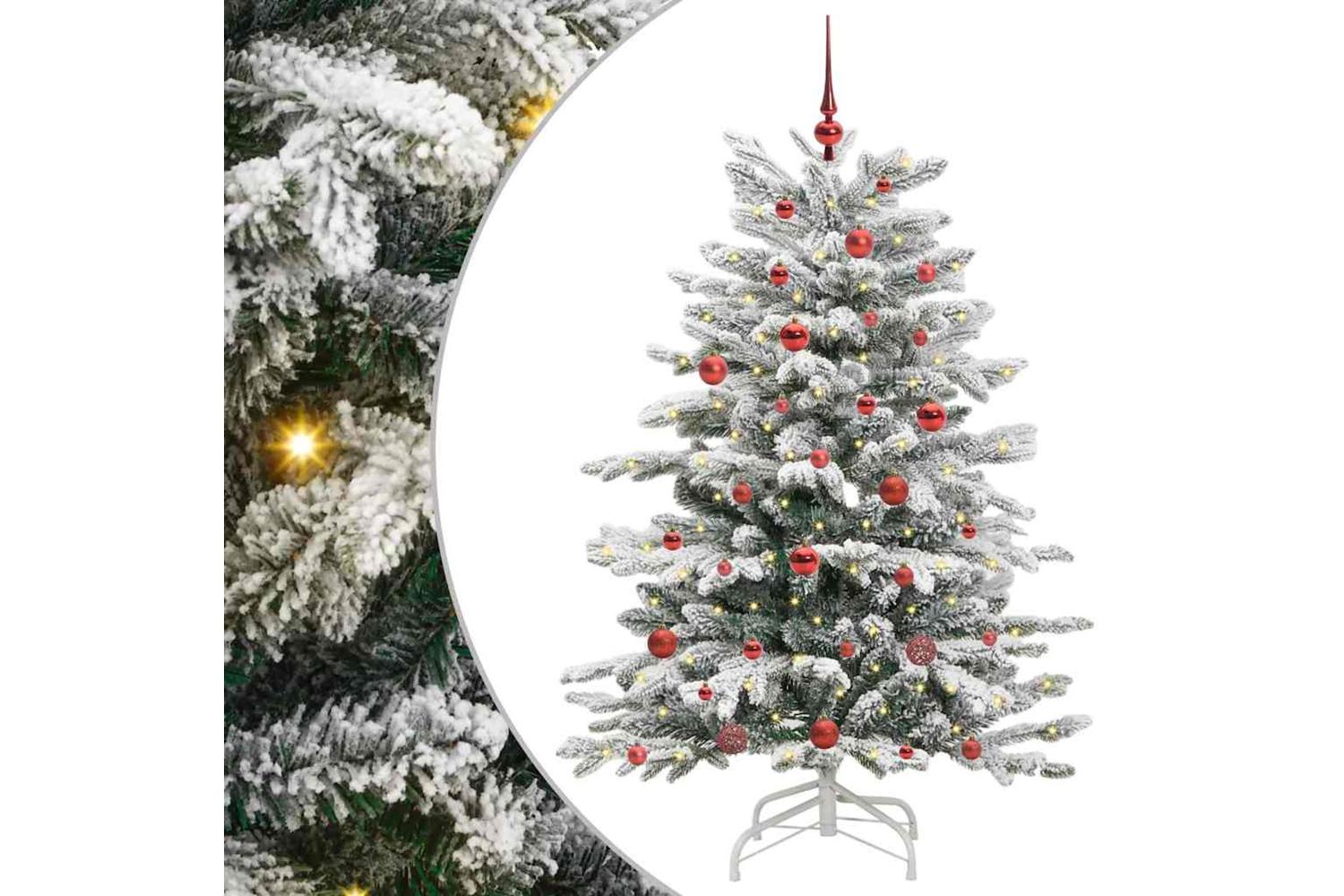 Vidaxl Artificial Hinged Christmas Tree White 150 Cm Pe And Pvc