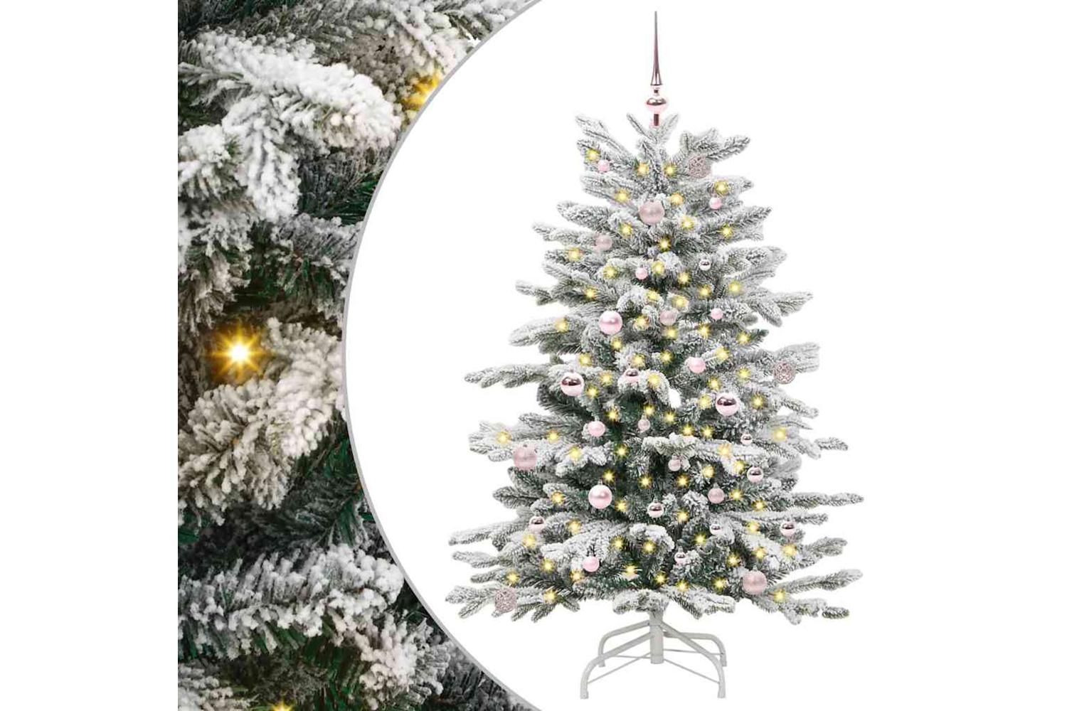 Vidaxl Artificial Hinged Christmas Tree White 150 Cm Pe And Pvc