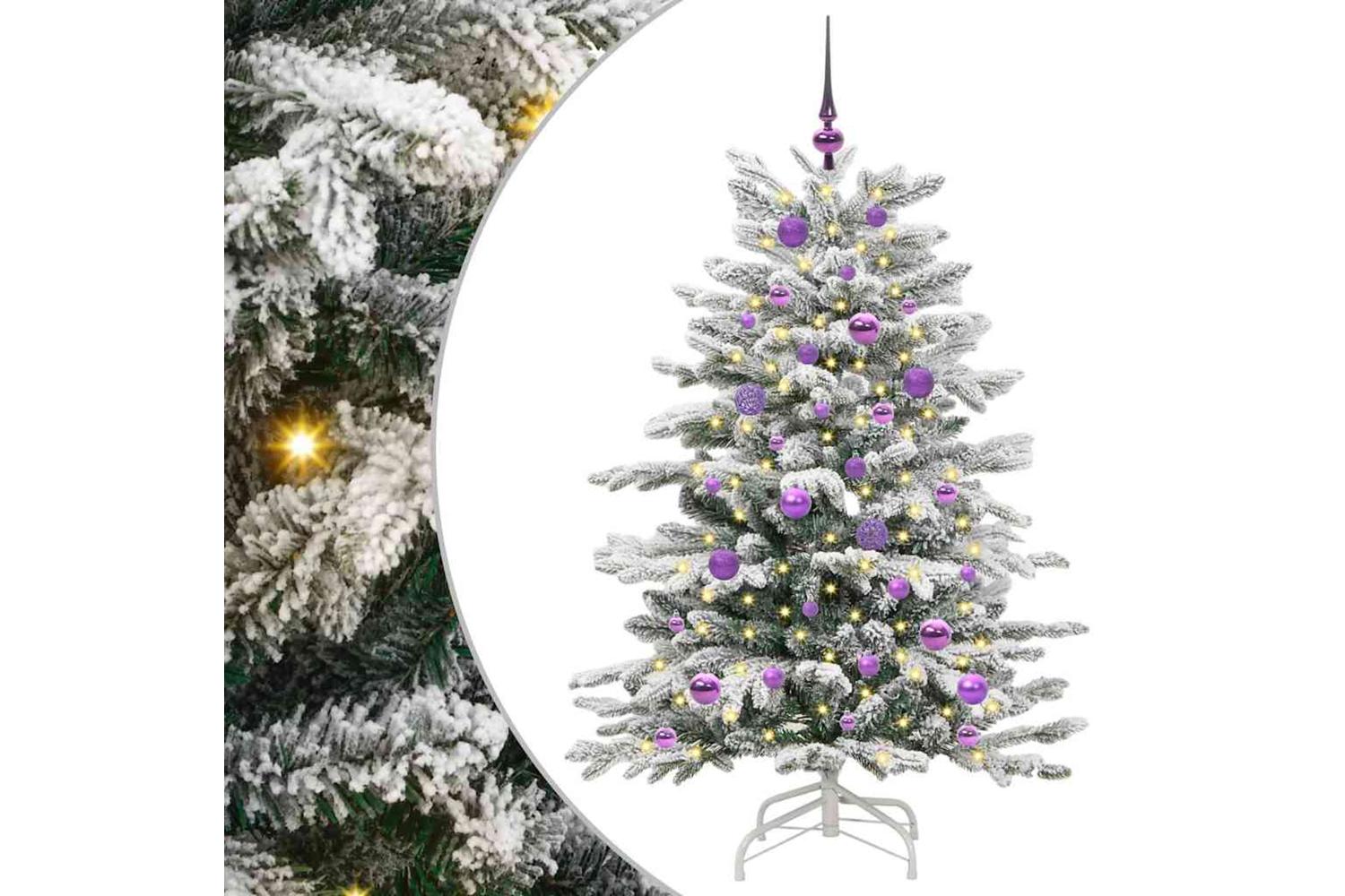 Vidaxl Artificial Hinged Christmas Tree White 150 Cm Pe And Pvc