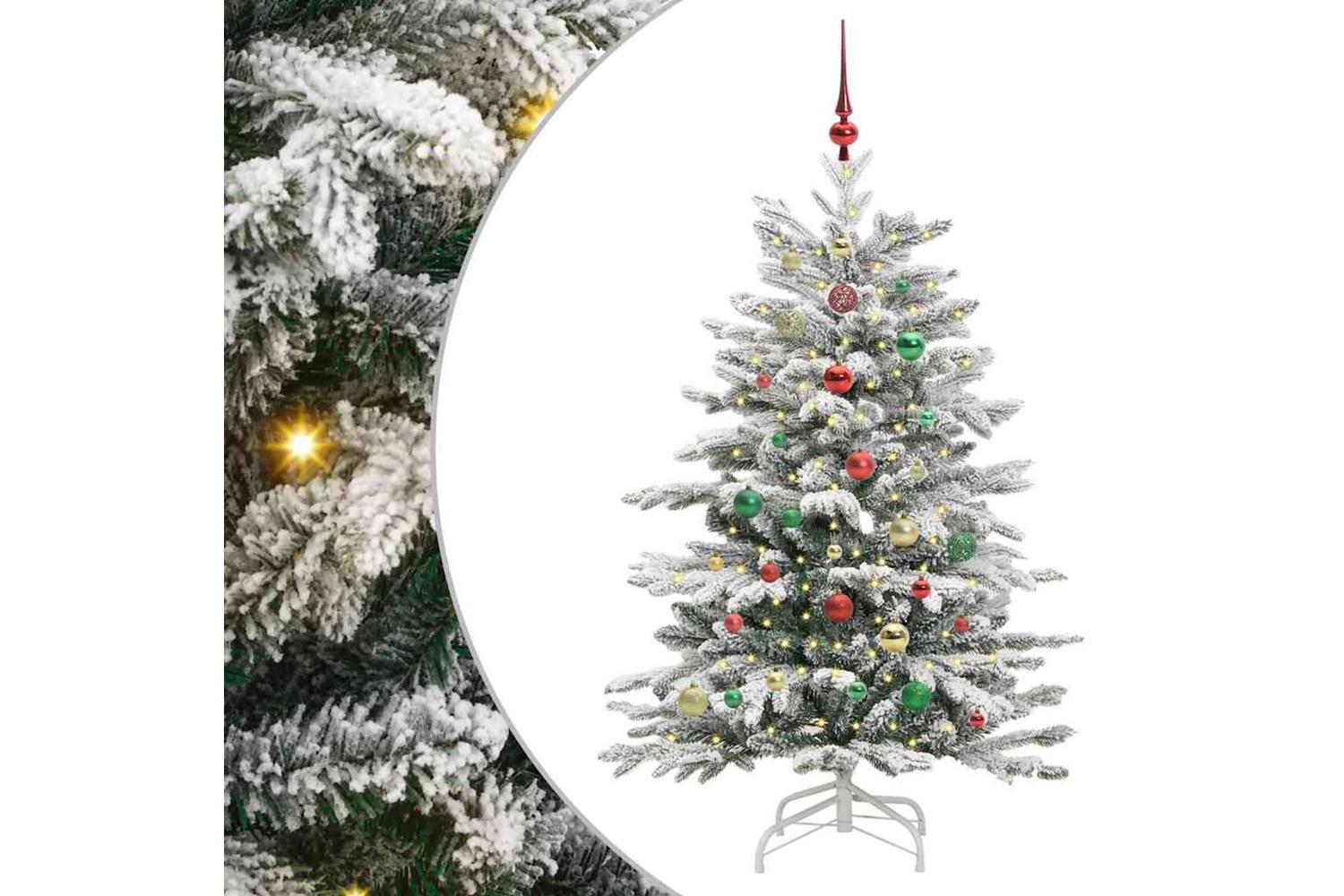 Vidaxl Artificial Hinged Christmas Tree White 150 Cm Pe And Pvc