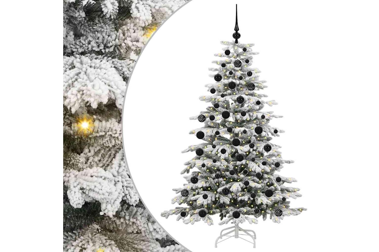 Vidaxl Artificial Hinged Christmas Tree White 180 Cm Pe And Pvc