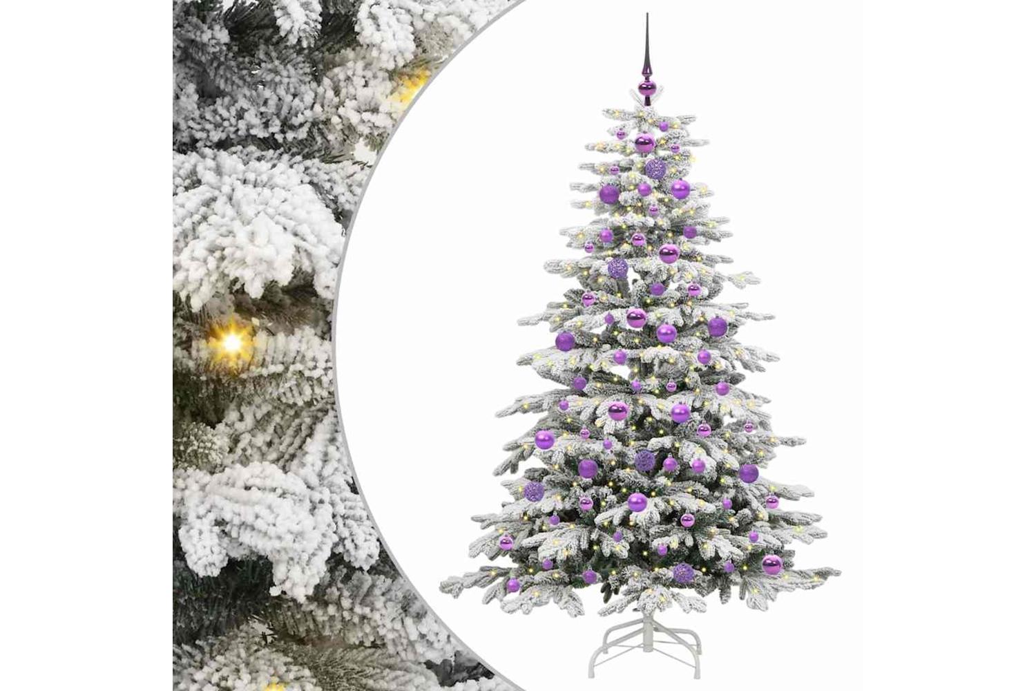 Vidaxl Artificial Hinged Christmas Tree White 180 Cm Pe And Pvc