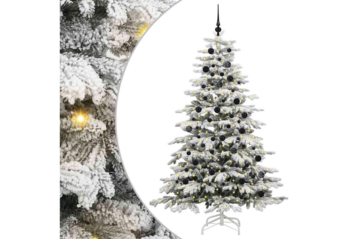 Vidaxl Artificial Hinged Christmas Tree White 210 Cm Pe And Pvc