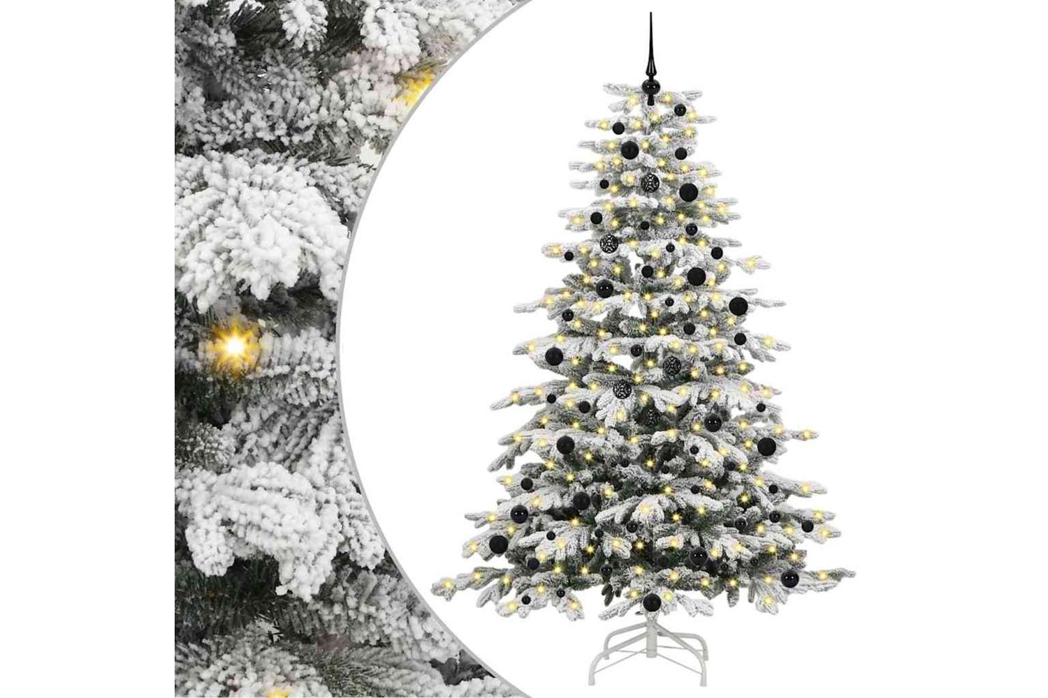 Vidaxl Artificial Hinged Christmas Tree White 240 Cm Pe And Pvc