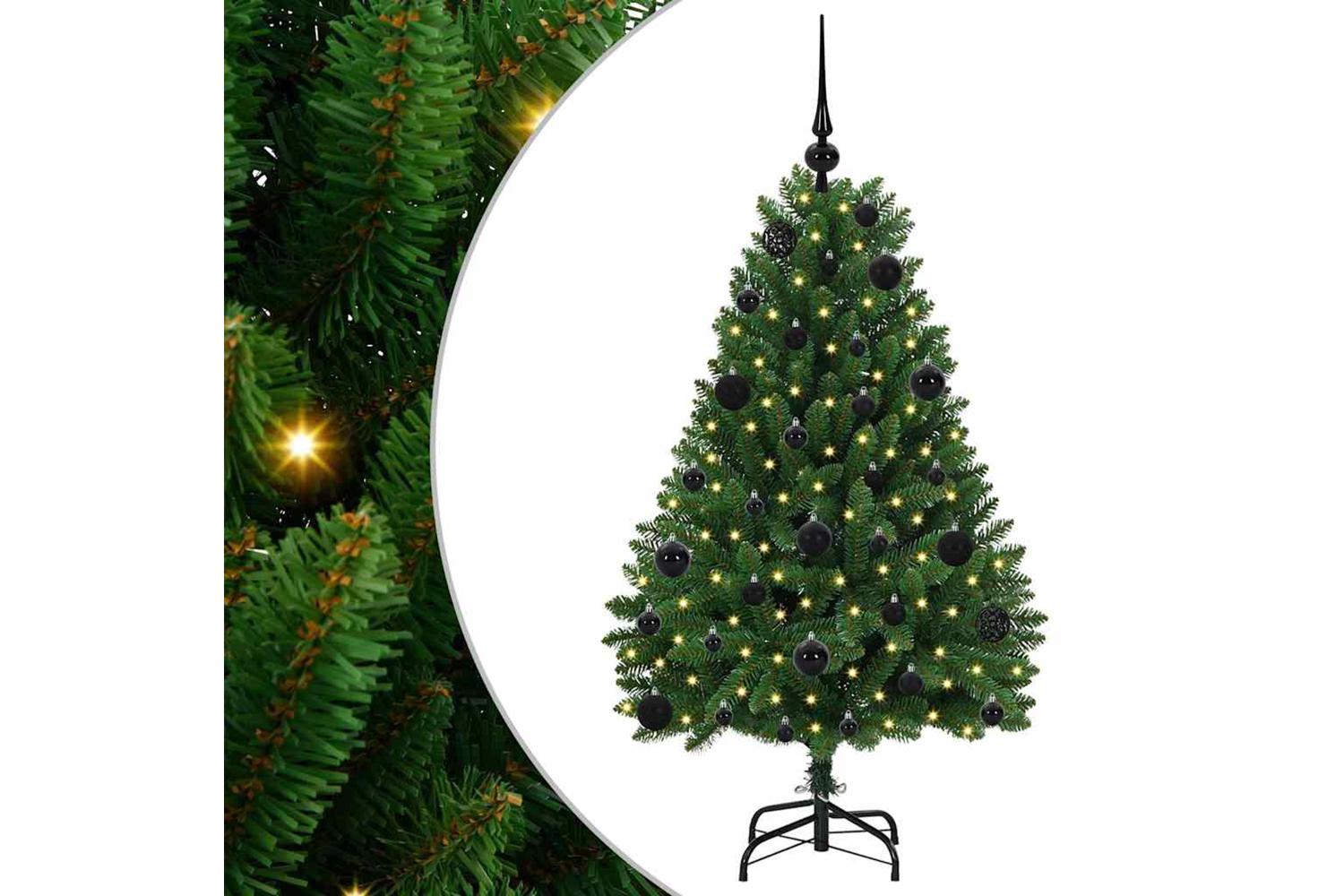 Vidaxl Artificial Christmas Tree With Stand Green 120 Cm Pvc And Metal