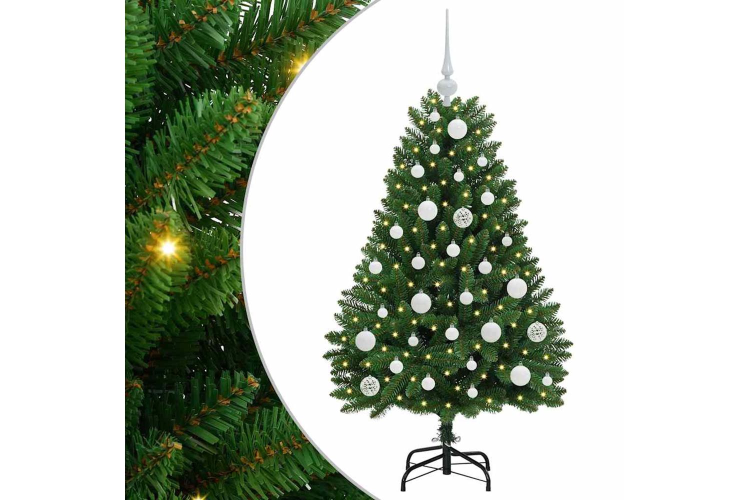 Vidaxl Artificial Christmas Tree With Stand Green 120 Cm Pvc And Metal