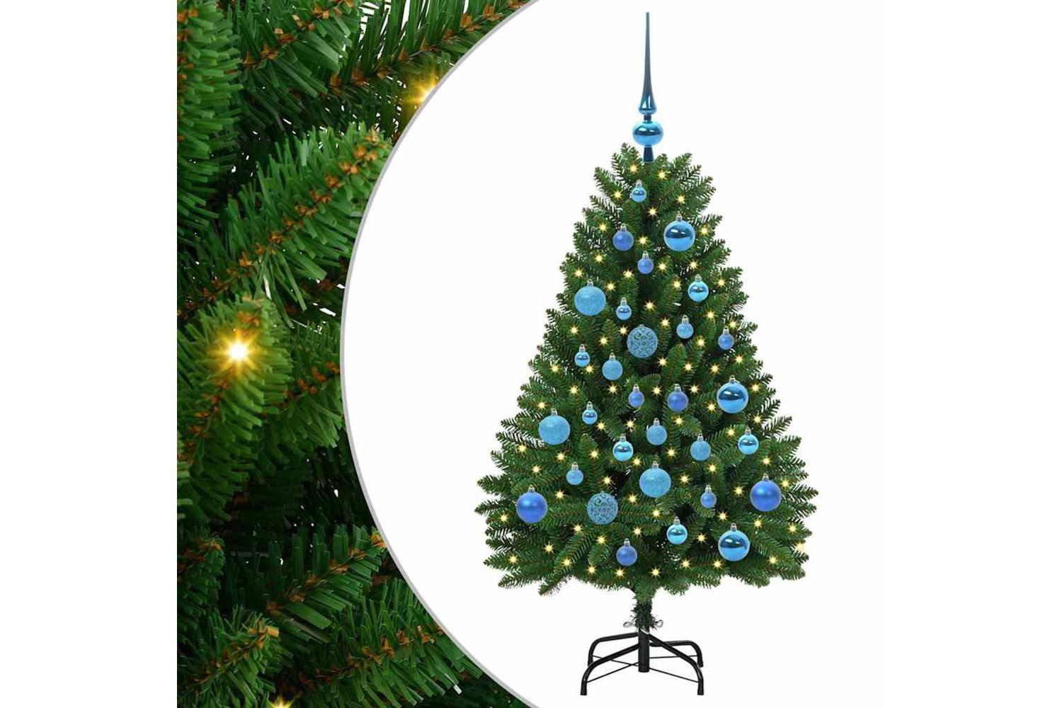 Vidaxl Artificial Christmas Tree With Stand Green 120 Cm Pvc And Metal