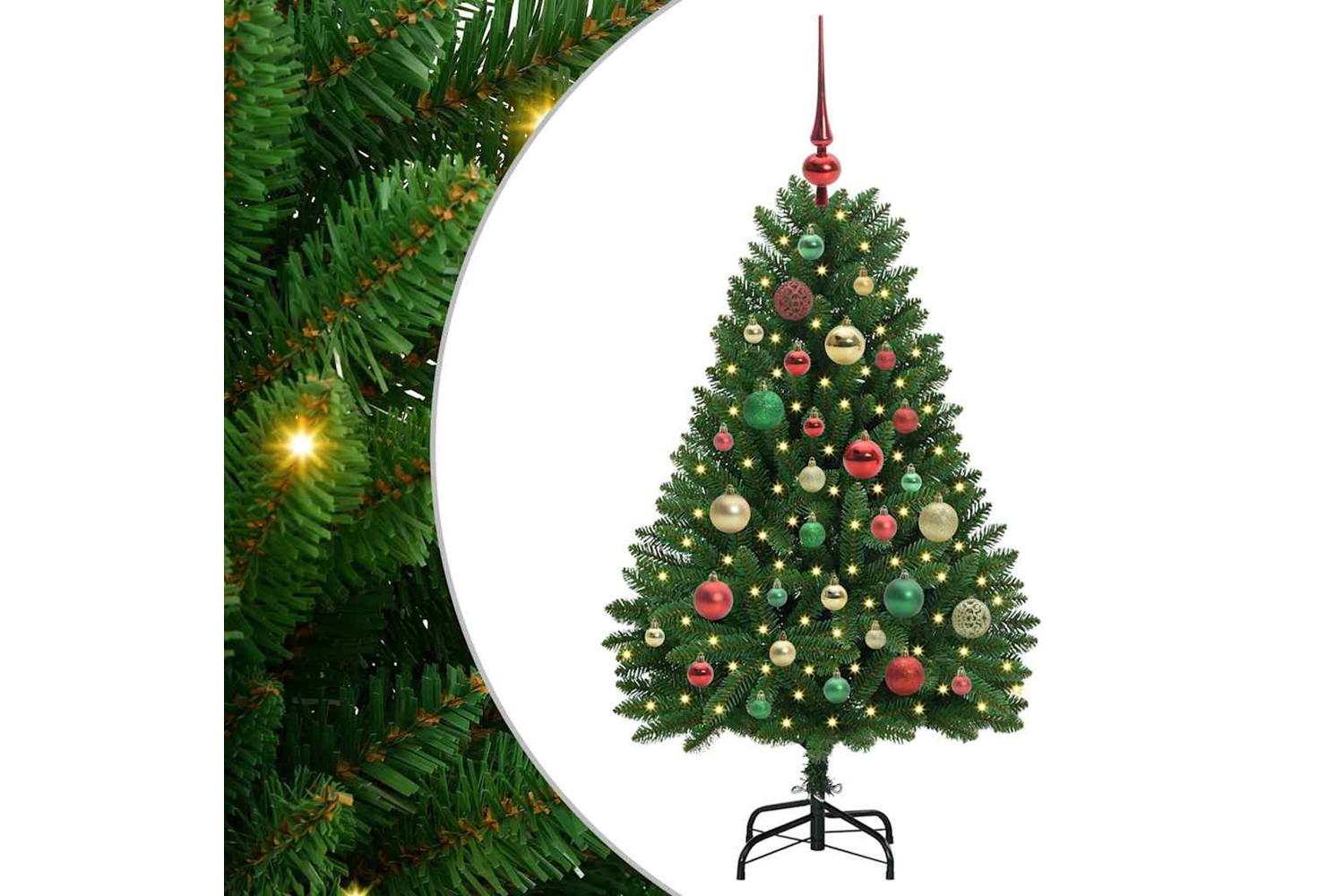 Vidaxl Artificial Christmas Tree With Stand Green 120 Cm Pvc And Metal