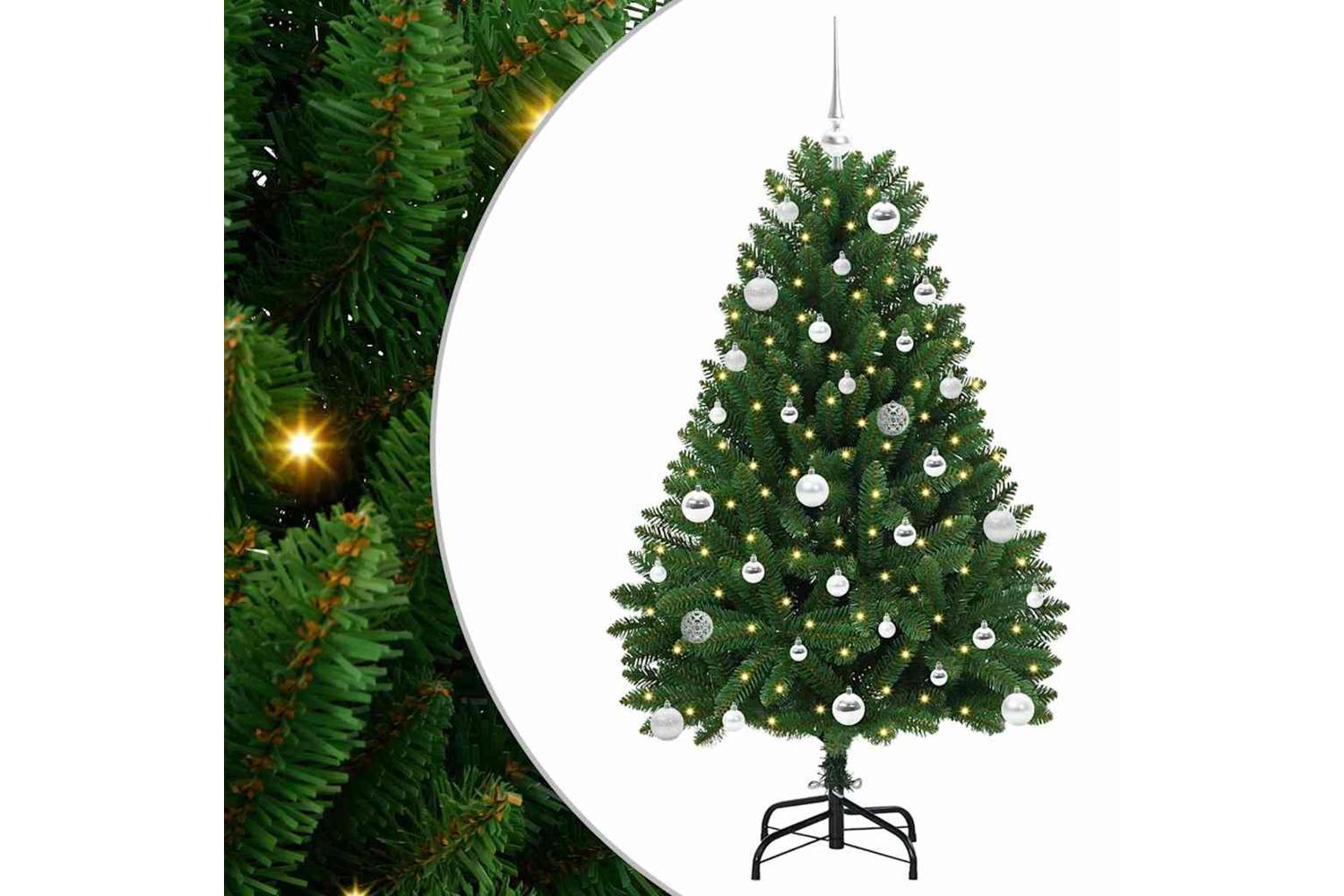 Vidaxl Artificial Christmas Tree With Stand Green 150 Cm Pvc And Metal