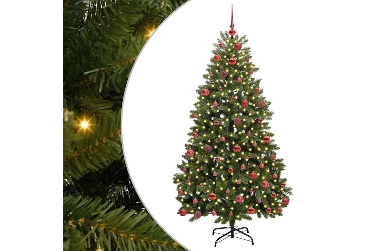 Vidaxl Artificial Christmas Tree With Stand Green 180 Cm Pvc And Metal