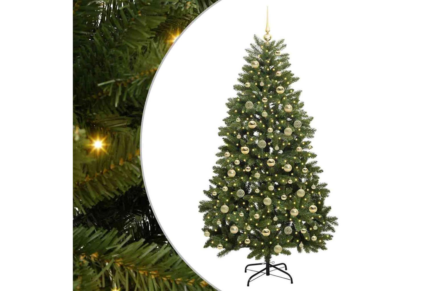Vidaxl Artificial Christmas Tree With Stand Green 180 Cm Pvc And Metal