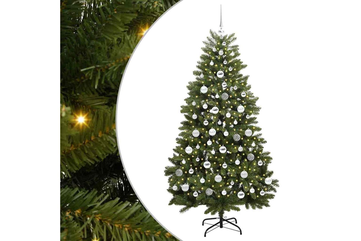 Vidaxl Artificial Christmas Tree With Stand Green 180 Cm Pvc And Metal