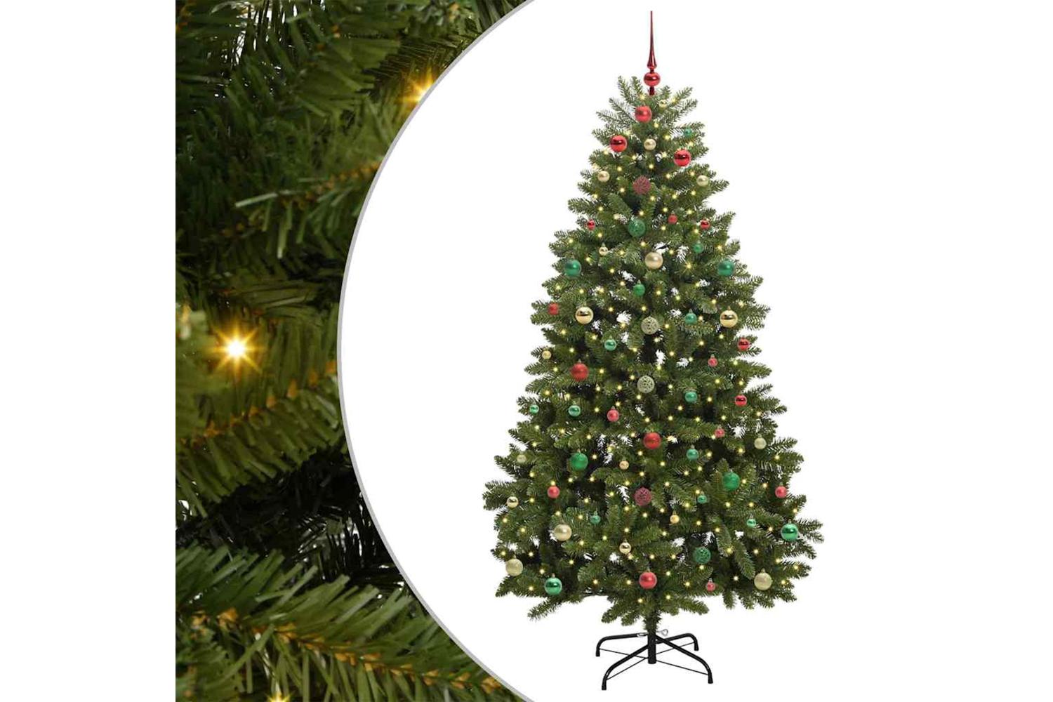 Vidaxl Artificial Christmas Tree With Stand Green 180 Cm Pvc And Metal