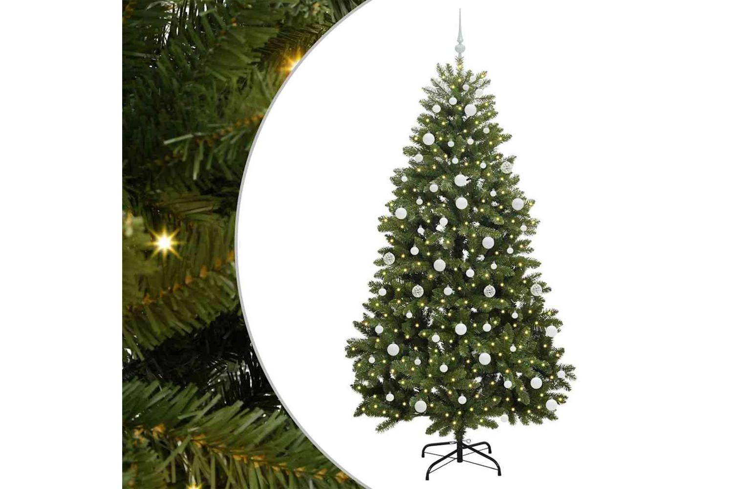 Vidaxl Artificial Christmas Tree With Stand Green 210 Cm Pvc And Metal