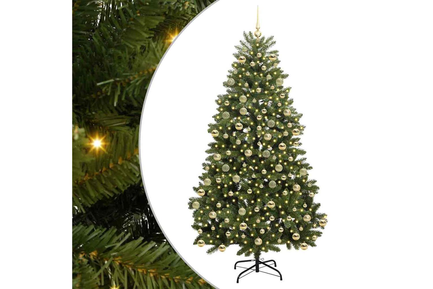 Vidaxl Artificial Christmas Tree With Stand Green 210 Cm Pvc And Metal