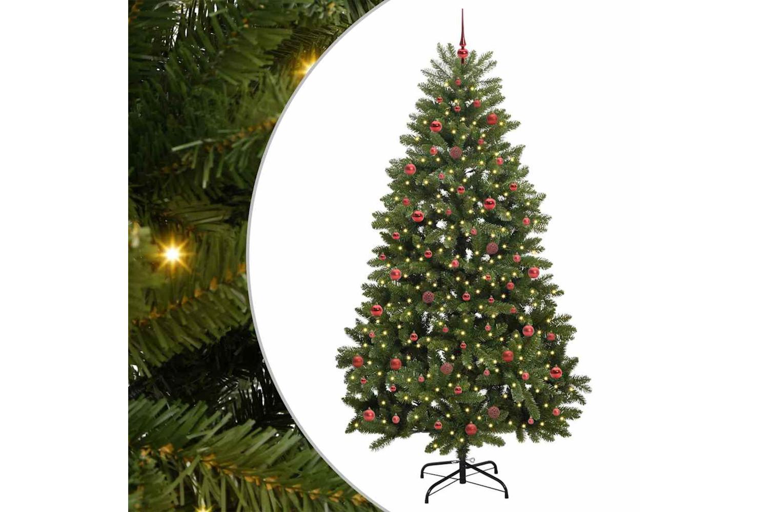 Vidaxl Artificial Christmas Tree With Stand Green 240 Cm Pvc And Metal