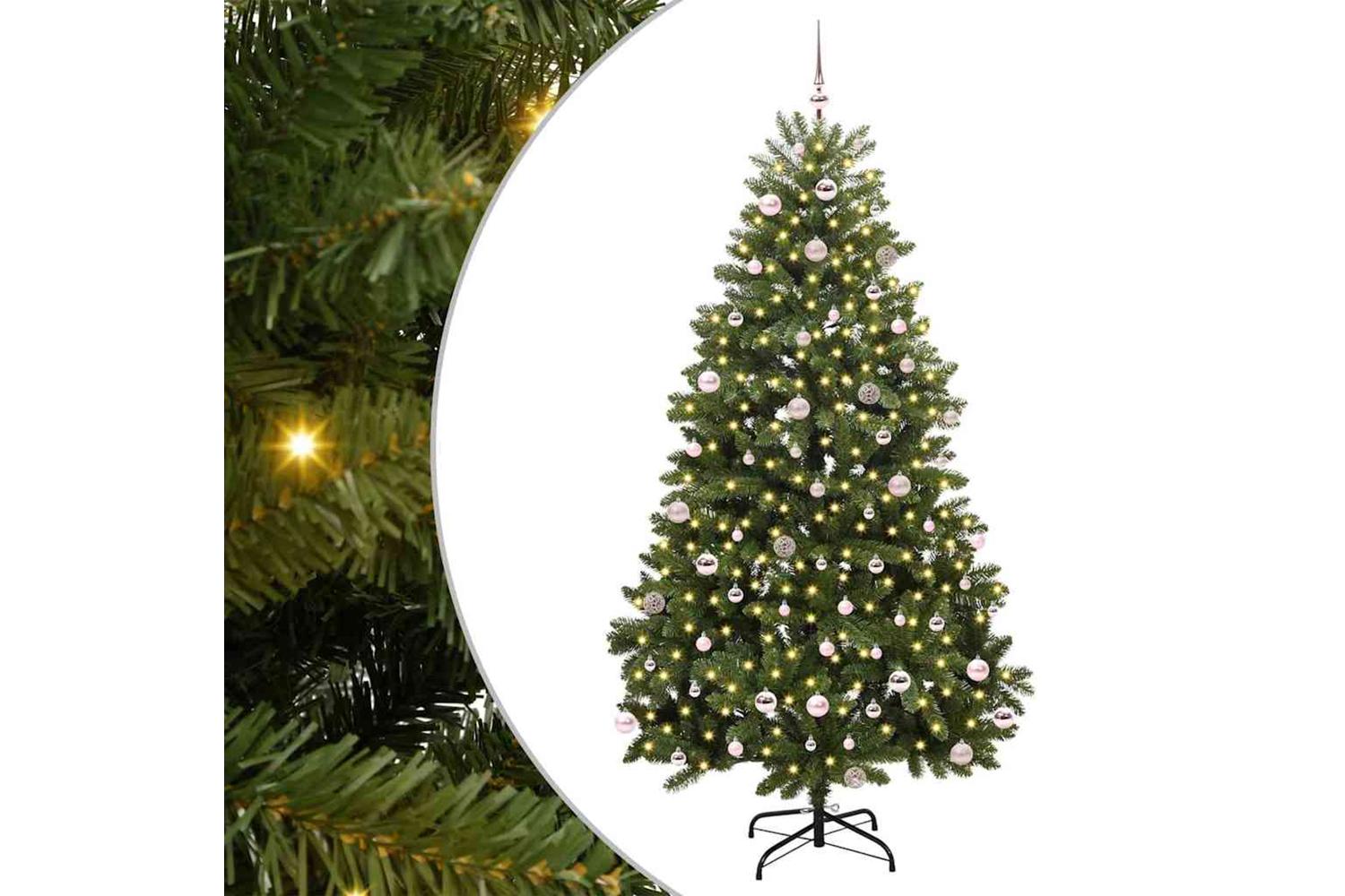 Vidaxl Artificial Christmas Tree With Stand Green 240 Cm Pvc And Metal