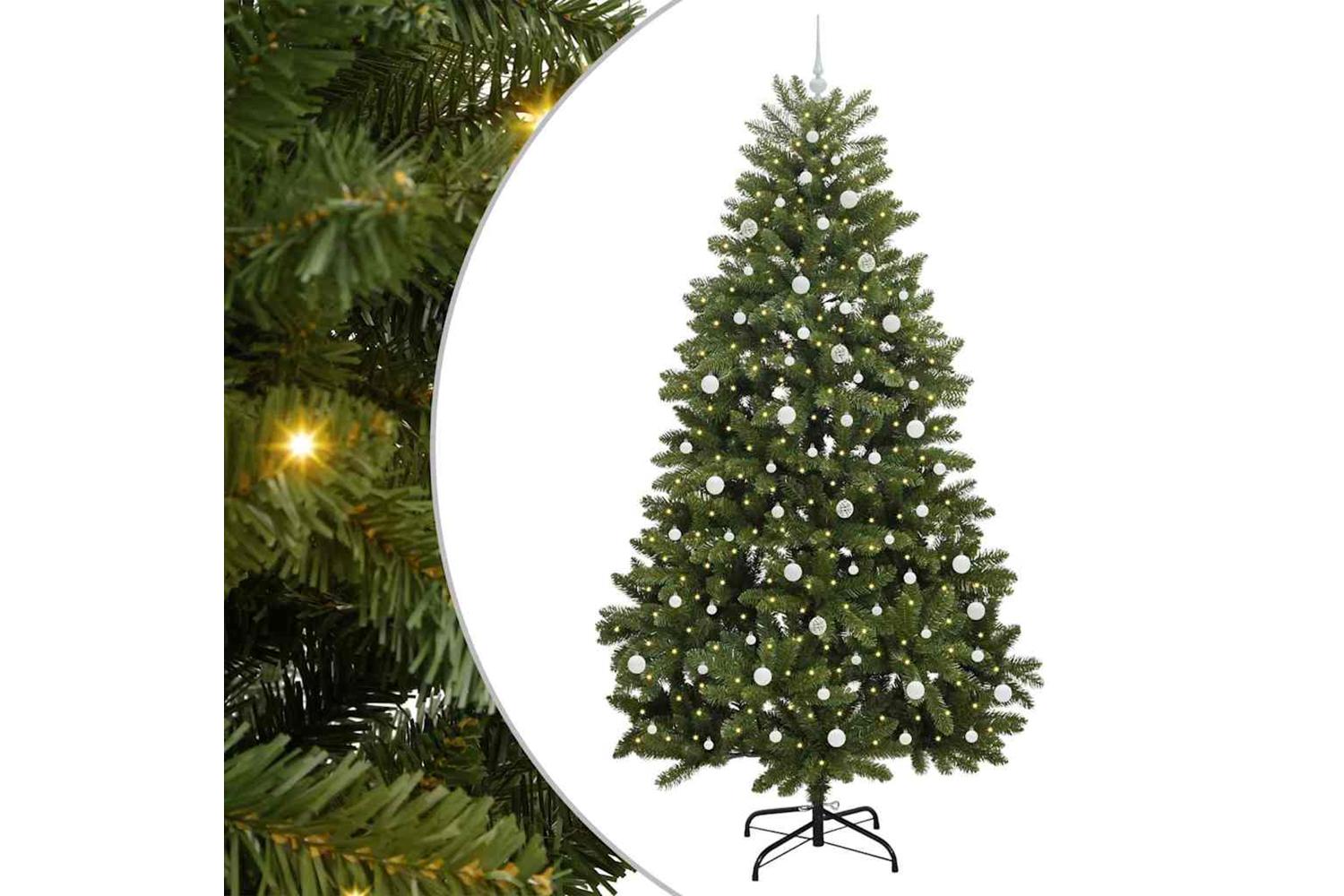 Vidaxl Artificial Christmas Tree With Stand Green 240 Cm Pvc And Metal