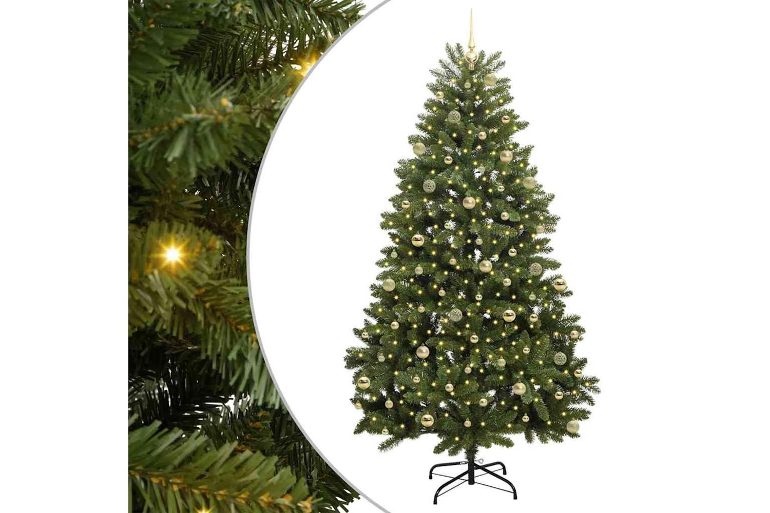 Vidaxl Artificial Christmas Tree With Stand Green 240 Cm Pvc And Metal