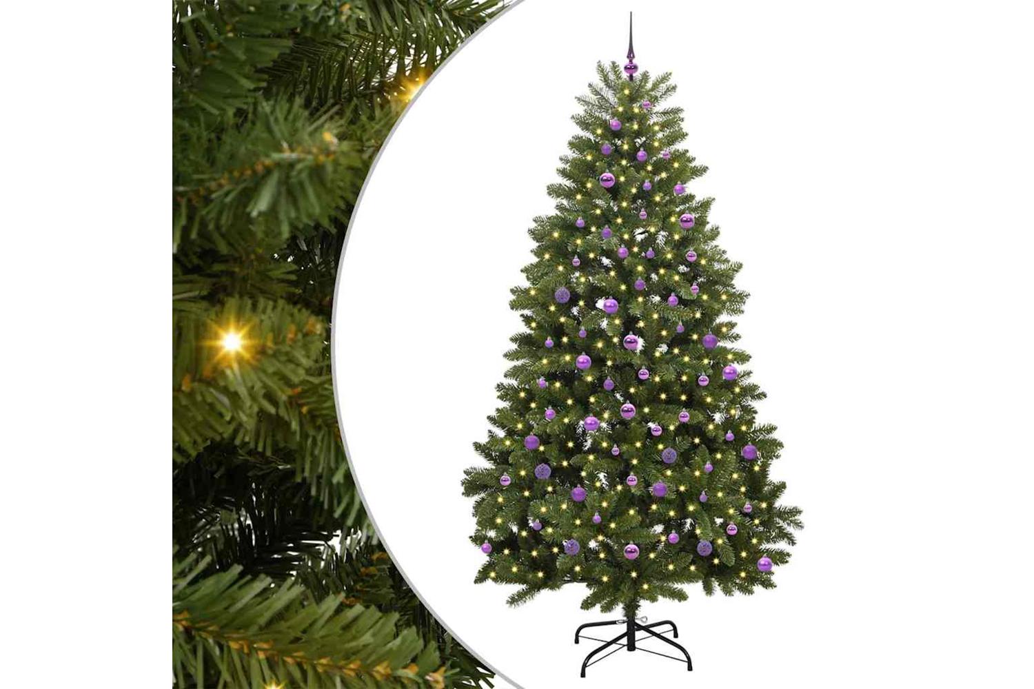 Vidaxl Artificial Christmas Tree With Stand Green 240 Cm Pvc And Metal