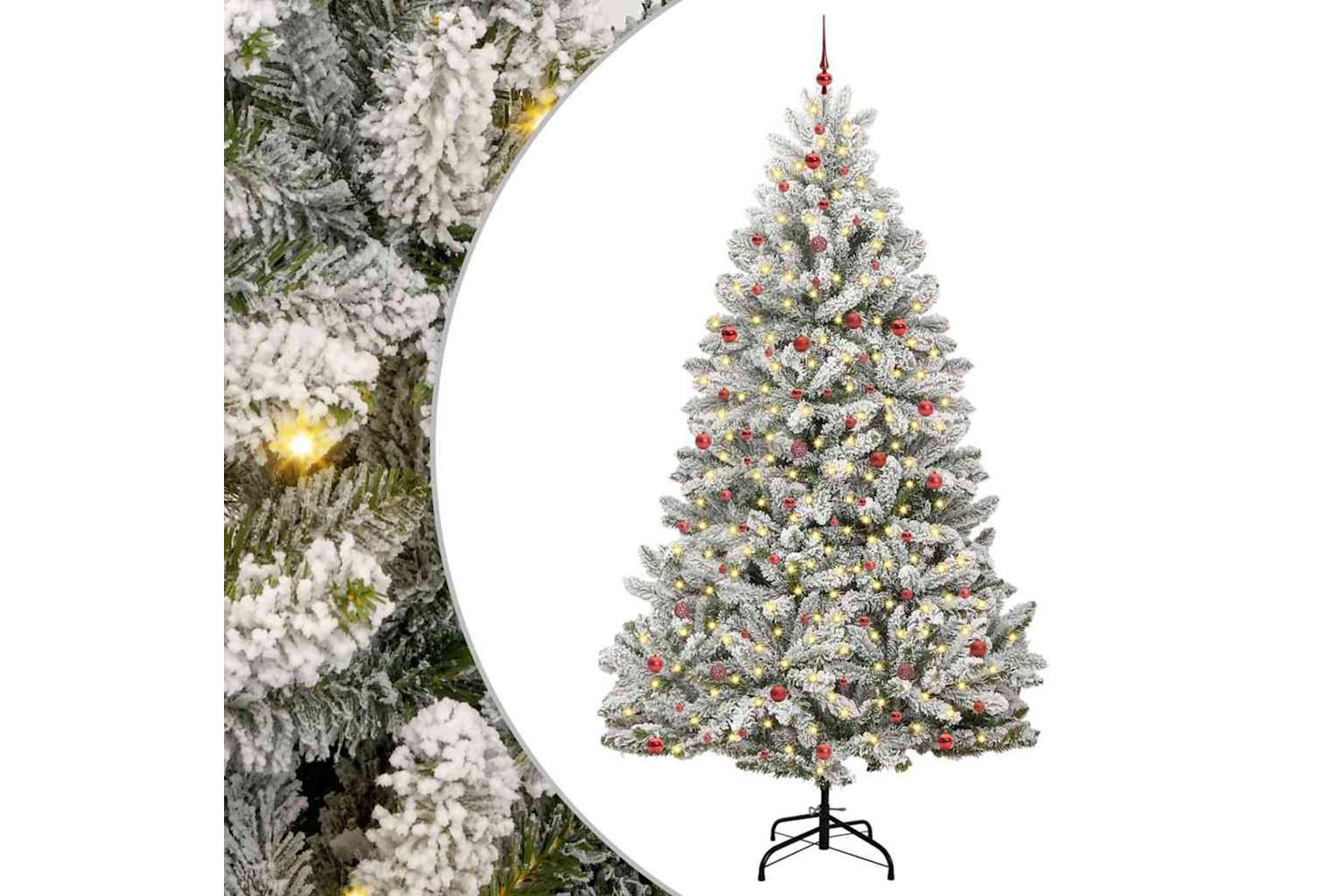 Vidaxl Artificial Christmas Tree Green And White 300 Cm Pvc And Metal