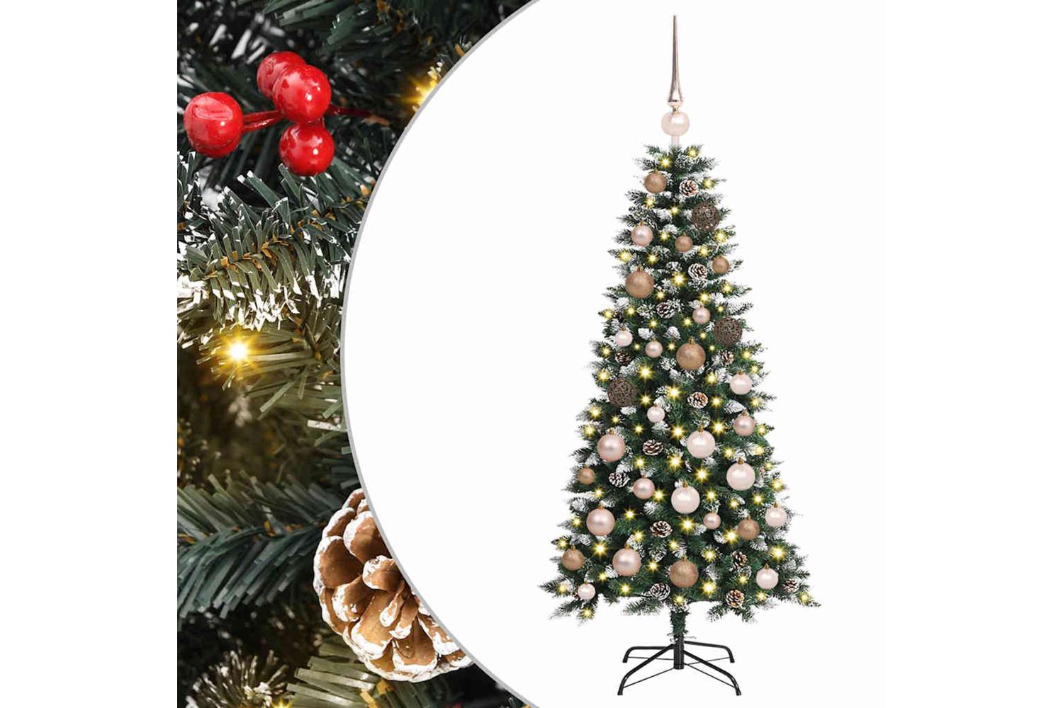 Vidaxl Artificial Christmas Tree With 150 Leds Green 55 X 55 X 120 Cm