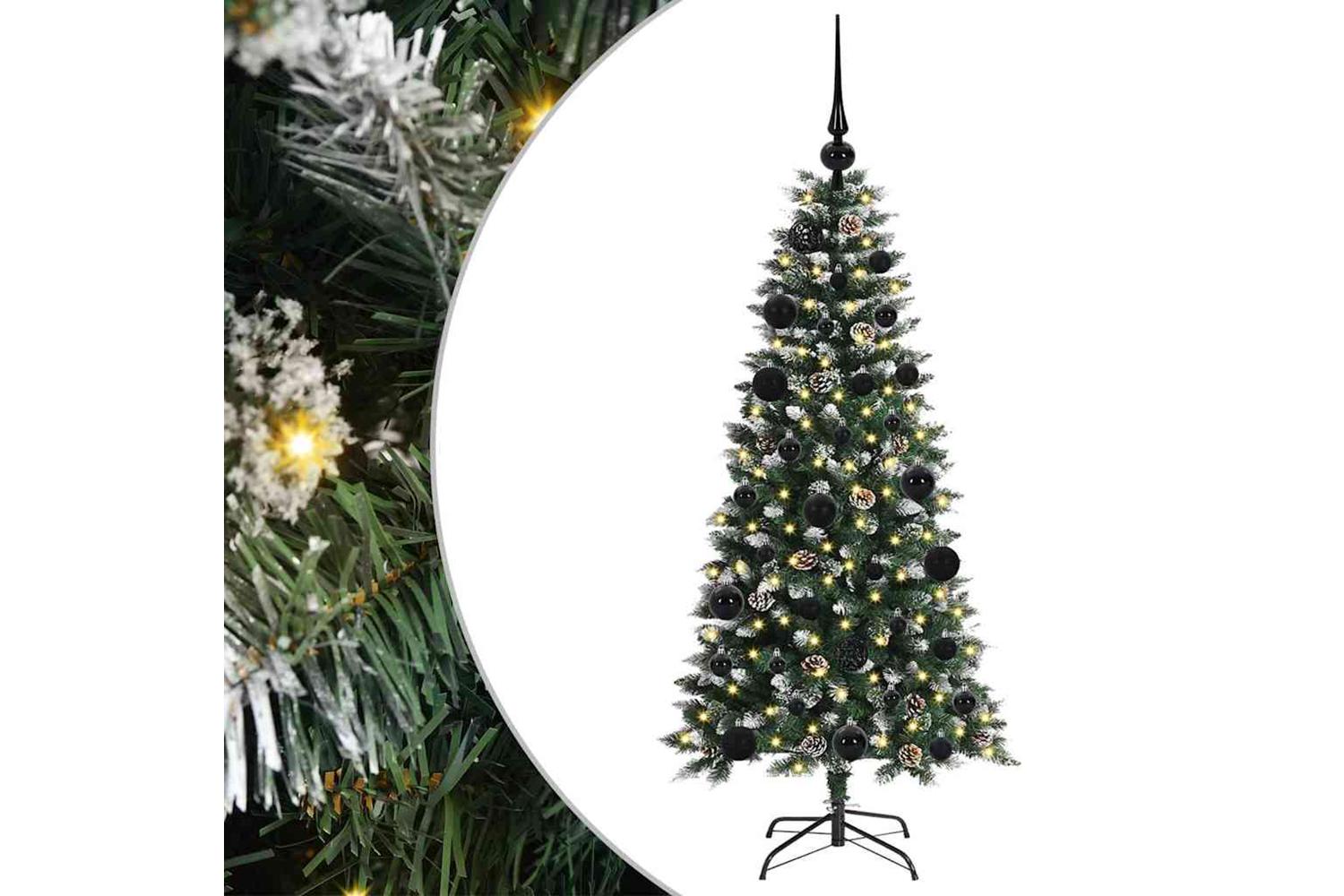 Vidaxl Artificial Christmas Tree With 150 Leds Green 55 X 55 X 120 Cm