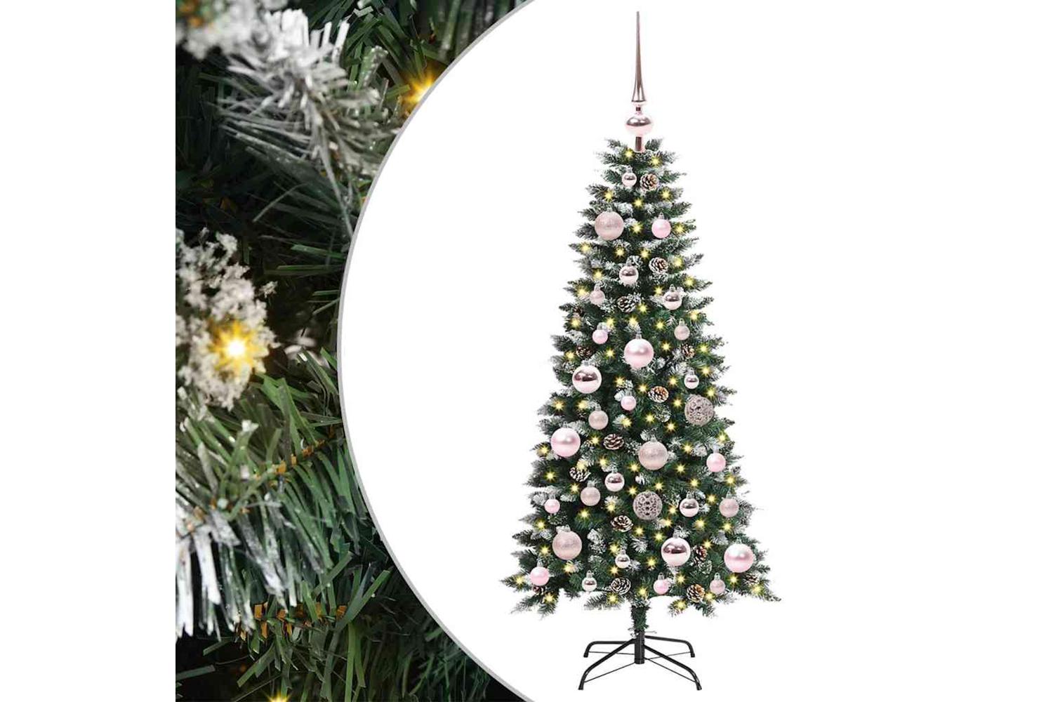 Vidaxl Artificial Christmas Tree With 150 Leds Green 55 X 55 X 120 Cm