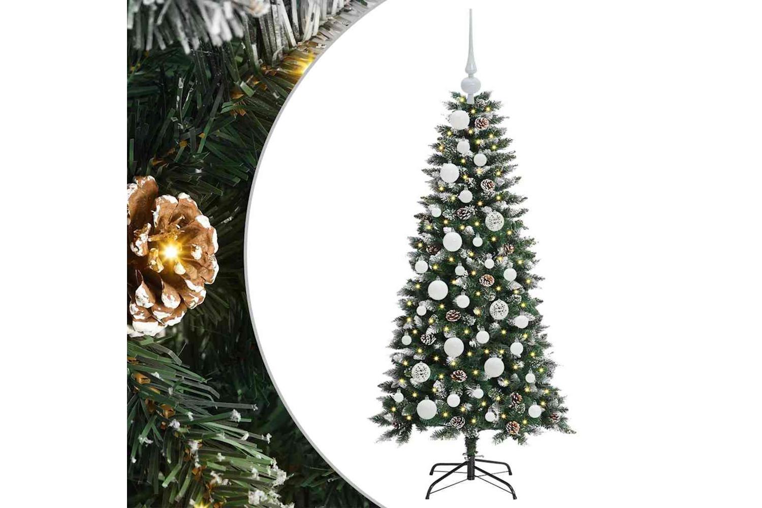 Vidaxl Artificial Christmas Tree With 150 Leds Green 55 X 55 X 120 Cm