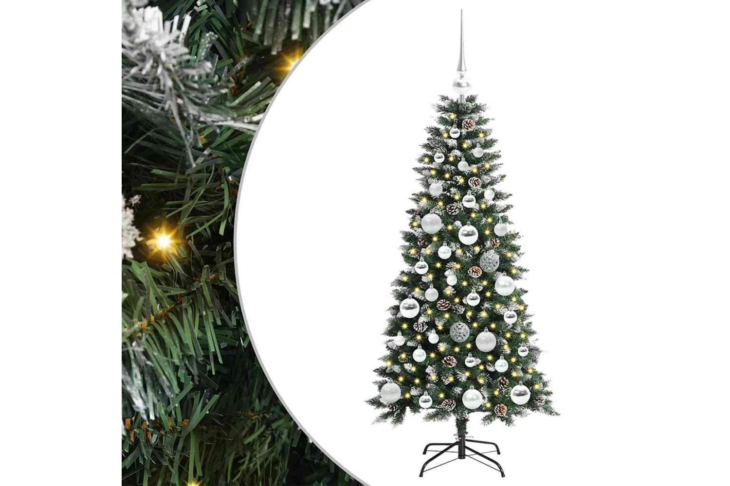 Vidaxl Artificial Christmas Tree With 150 Leds Green 55 X 55 X 120 Cm