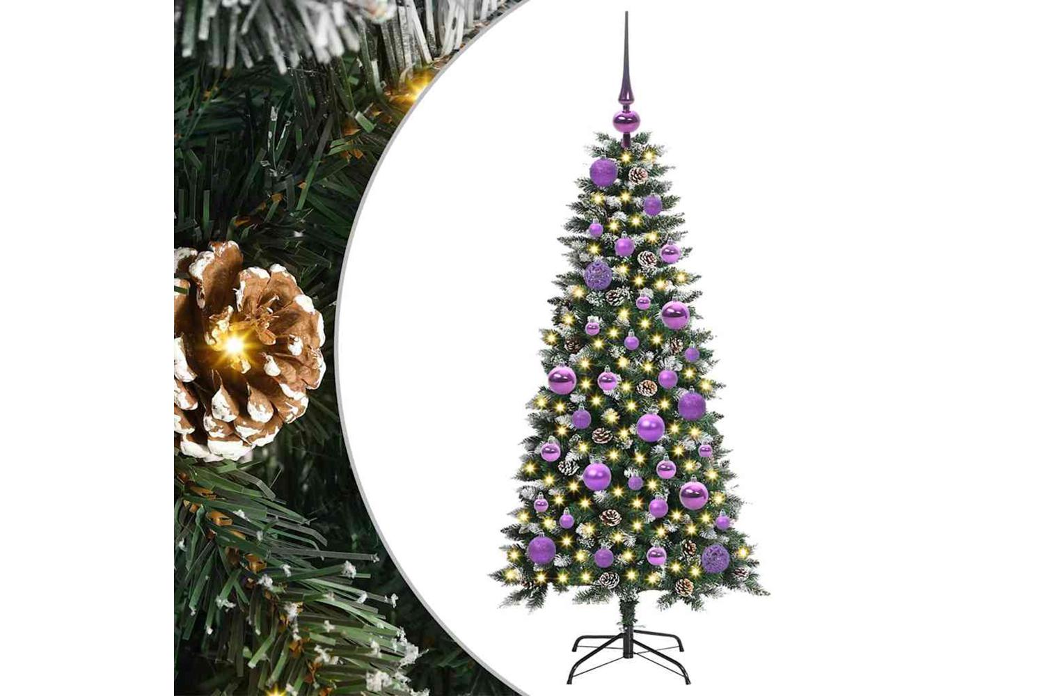 Vidaxl Artificial Christmas Tree With 150 Leds Green 55 X 55 X 120 Cm