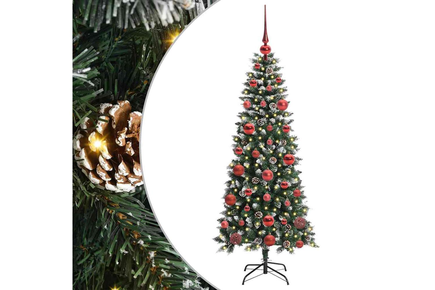 Vidaxl Artificial Christmas Tree With 150 Leds Green 66 X 66 X 150 Cm
