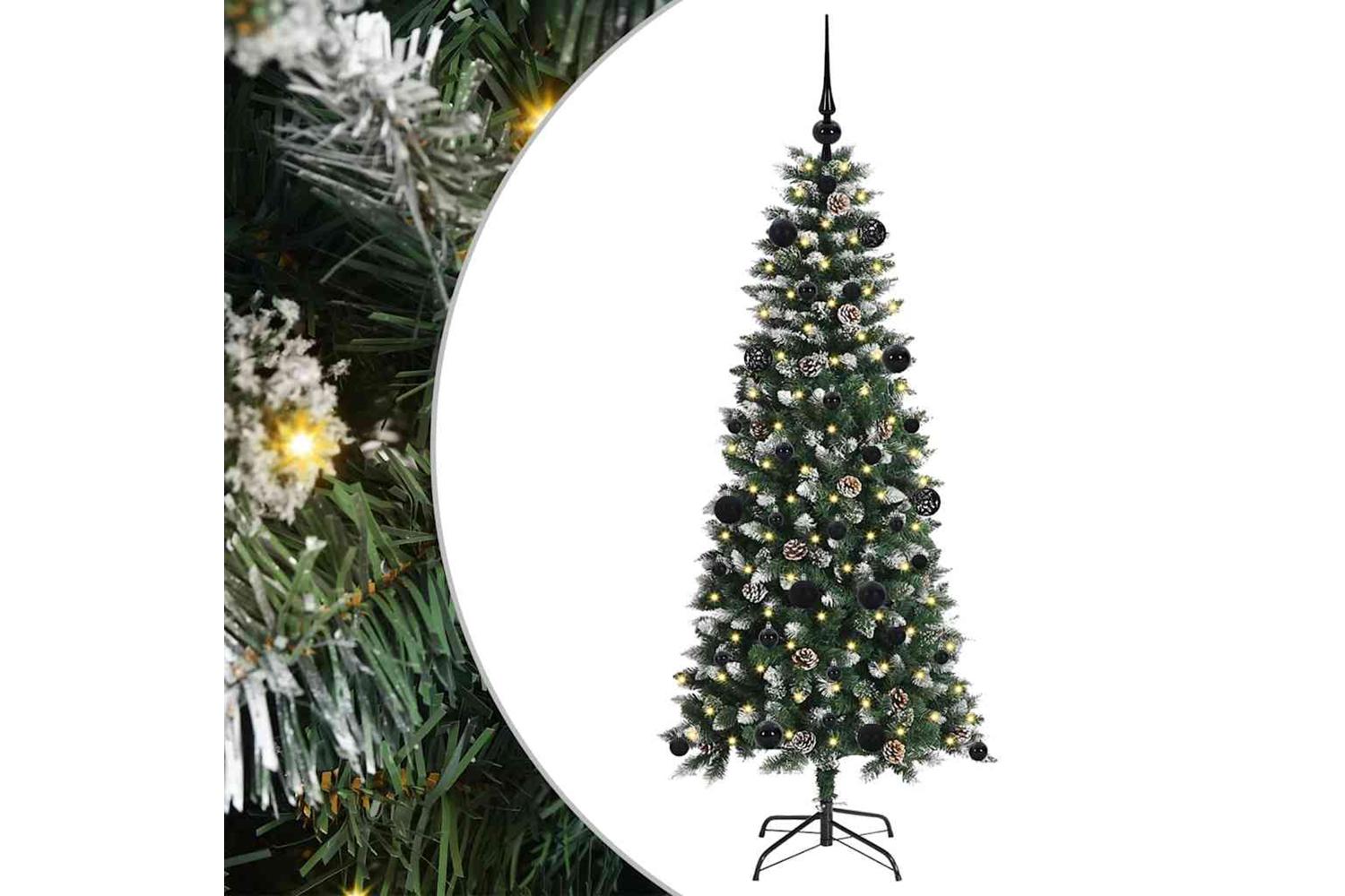 Vidaxl Artificial Christmas Tree With 150 Leds Green 66 X 66 X 150 Cm