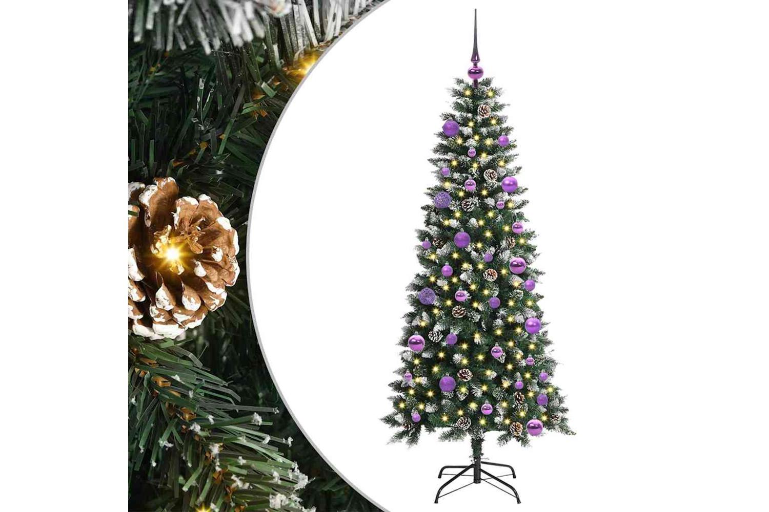 Vidaxl Artificial Christmas Tree With 150 Leds Green 66 X 66 X 150 Cm