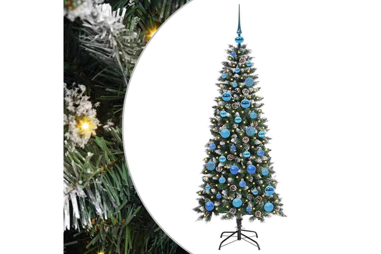 Vidaxl Artificial Christmas Tree With 150 Leds Green 66 X 66 X 150 Cm