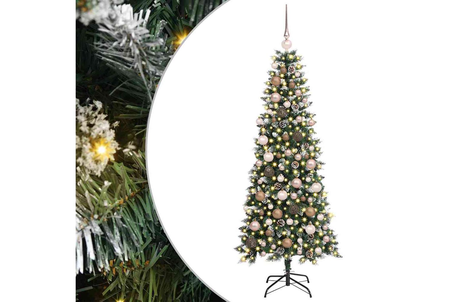 Vidaxl Artificial Christmas Tree With 300 Leds Green 76 X 76 X 180 Cm