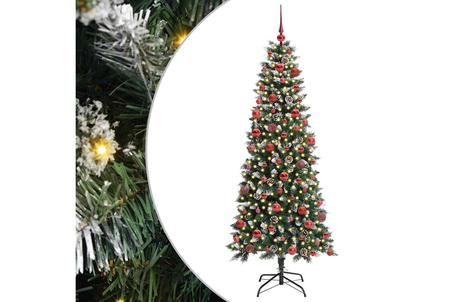 Vidaxl Artificial Christmas Tree With 300 Leds Green 76 X 76 X 180 Cm