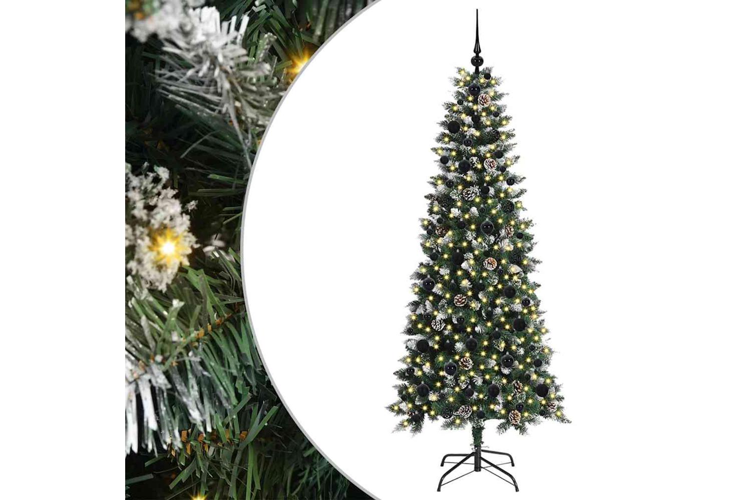 Vidaxl Artificial Christmas Tree With 300 Leds Green 76 X 76 X 180 Cm