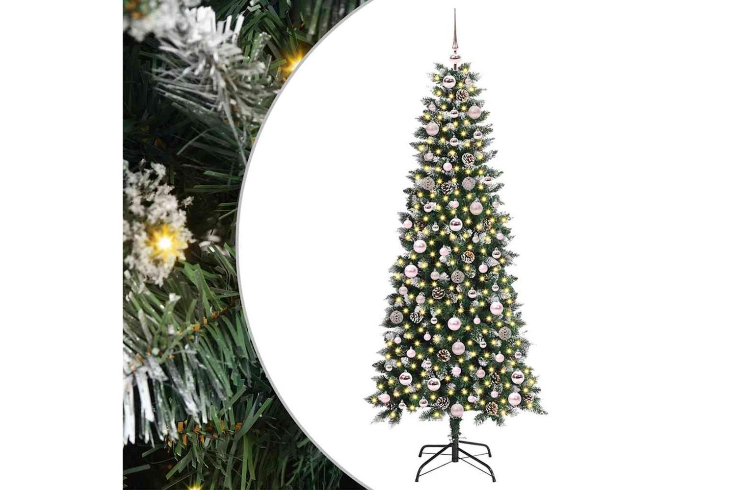 Vidaxl Artificial Christmas Tree With 300 Leds Green 76 X 76 X 180 Cm