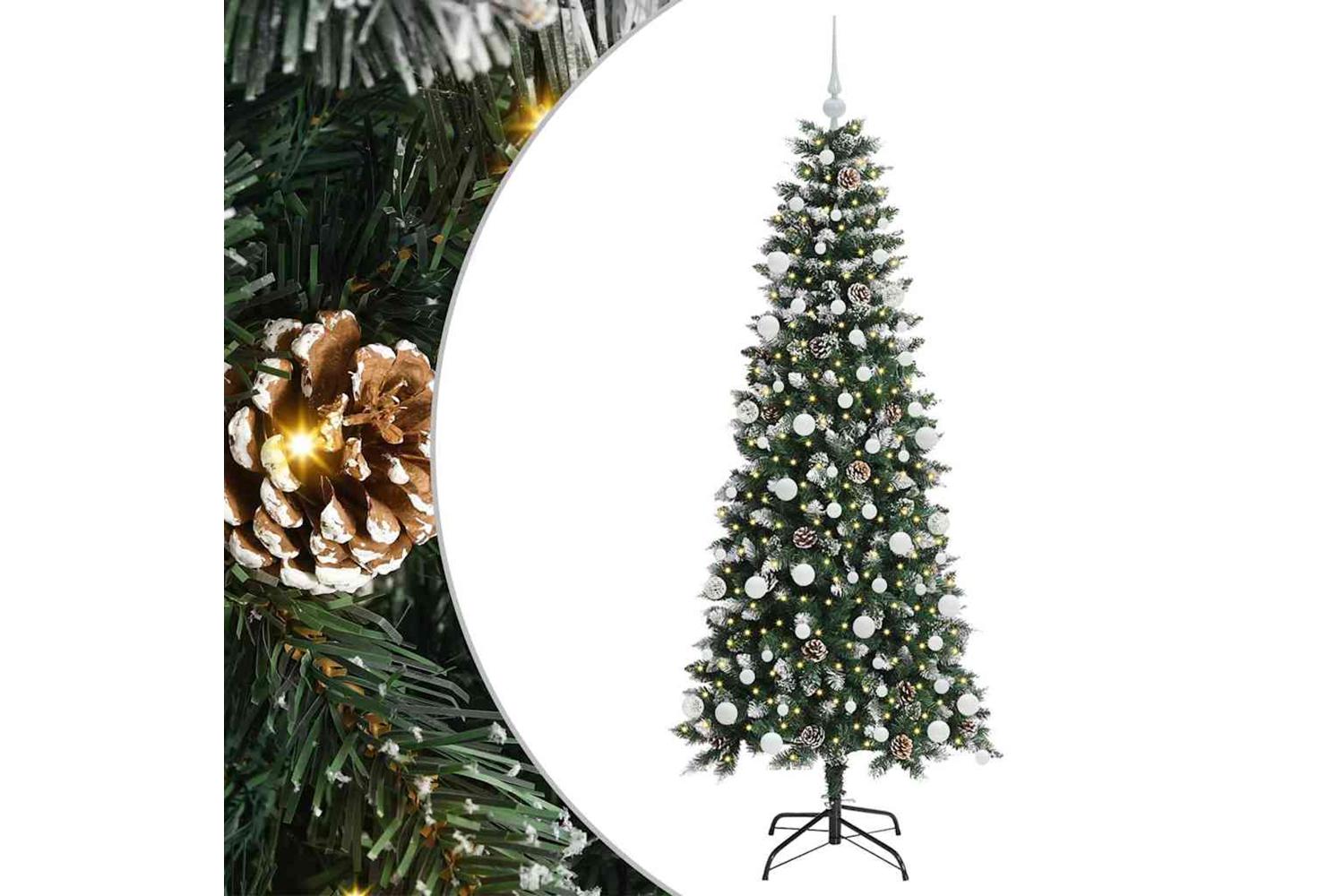 Vidaxl Artificial Christmas Tree With 300 Leds Green 76 X 76 X 180 Cm