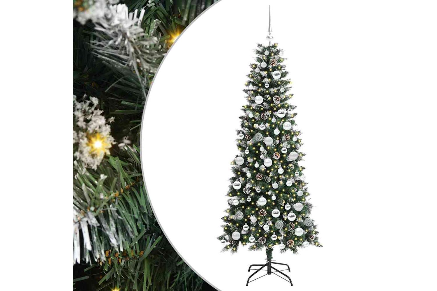 Vidaxl Artificial Christmas Tree With 300 Leds Green 76 X 76 X 180 Cm