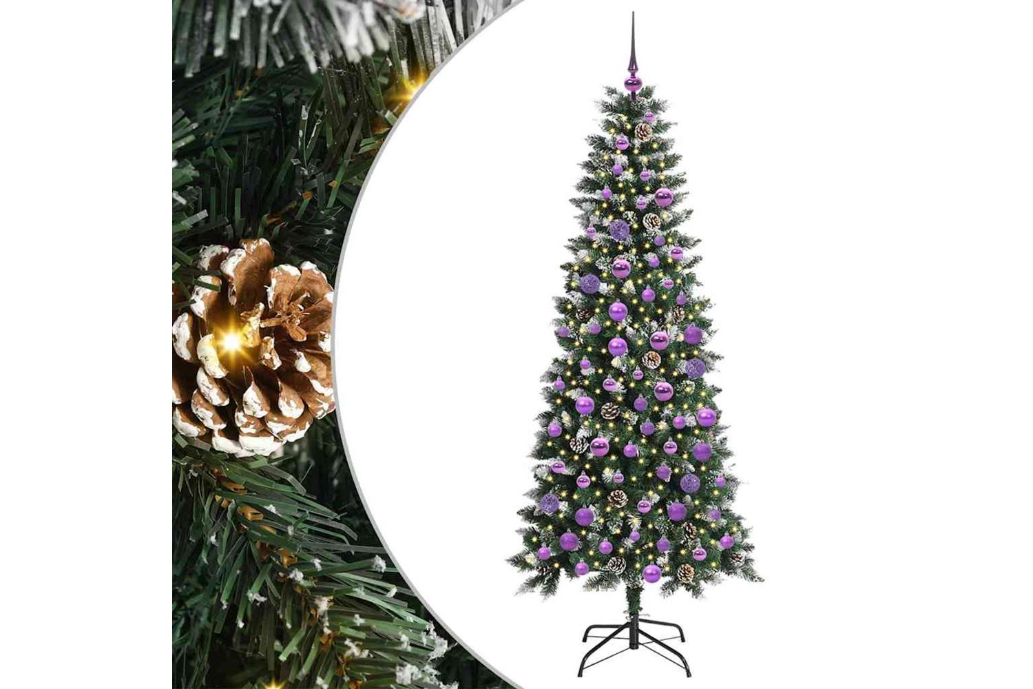 Vidaxl Artificial Christmas Tree With 300 Leds Green 76 X 76 X 180 Cm