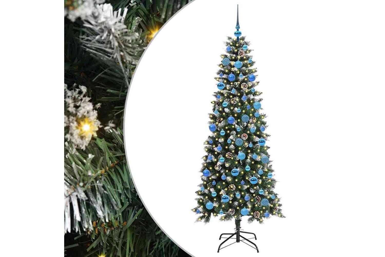 Vidaxl Artificial Christmas Tree With 300 Leds Green 76 X 76 X 180 Cm