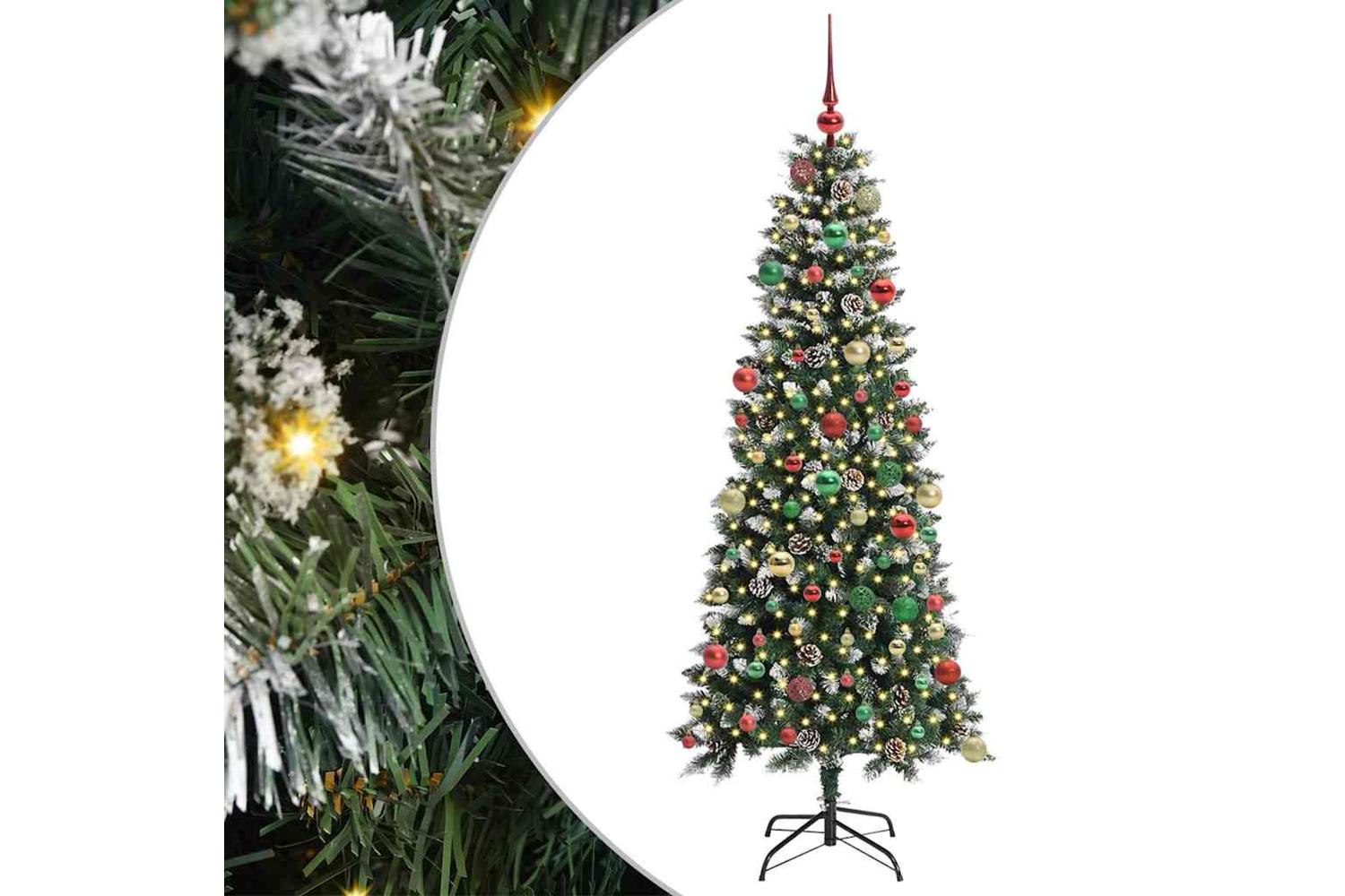 Vidaxl Artificial Christmas Tree With 300 Leds Green 76 X 76 X 180 Cm