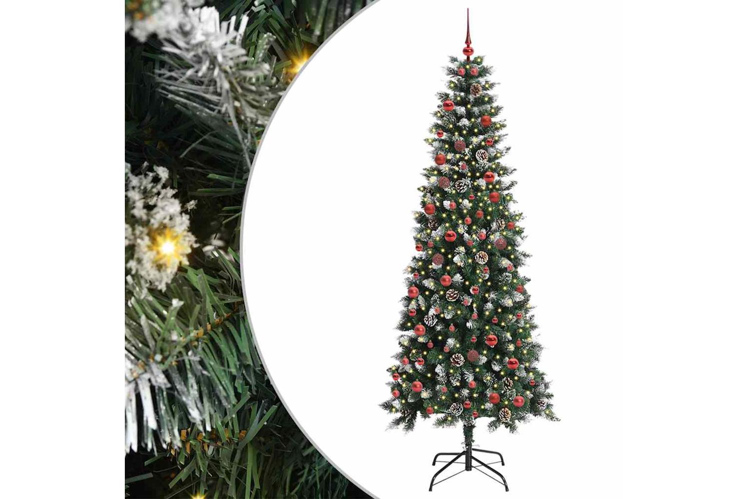 Vidaxl Artificial Christmas Tree With 300 Leds Green 86 X 86 X 210 Cm