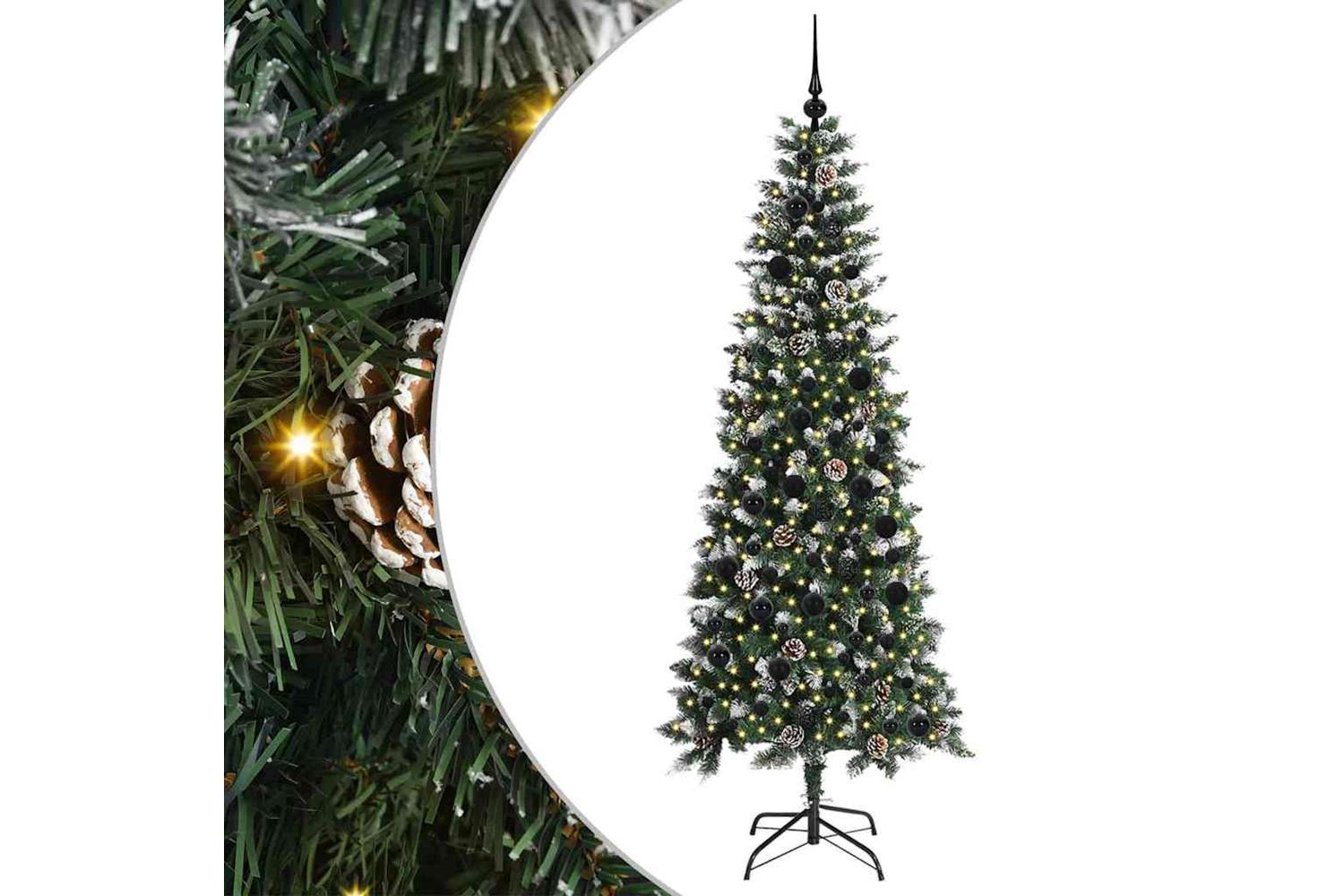 Vidaxl Artificial Christmas Tree With 300 Leds Green 86 X 86 X 210 Cm