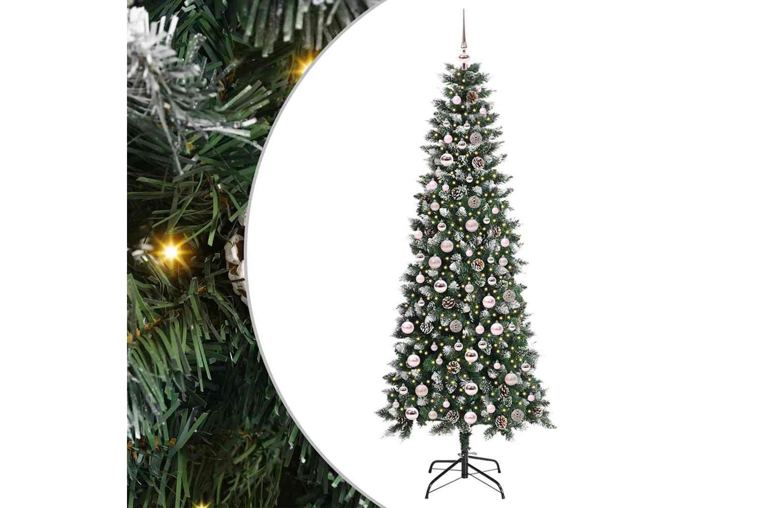Vidaxl Artificial Christmas Tree With 300 Leds Green 86 X 86 X 210 Cm