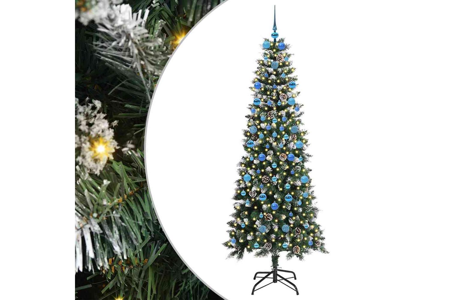 Vidaxl Artificial Christmas Tree With 300 Leds Green 86 X 86 X 210 Cm
