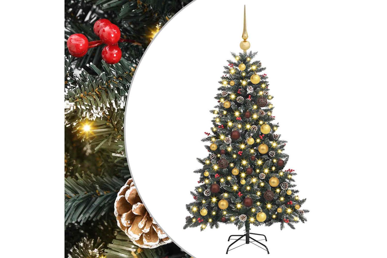 Vidaxl Artificial Christmas Tree With 150 Leds Green 68 X 68 X 120 Cm