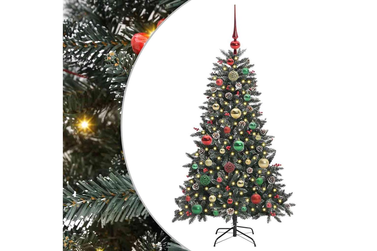 Vidaxl Artificial Christmas Tree With 150 Leds Green 68 X 68 X 120 Cm